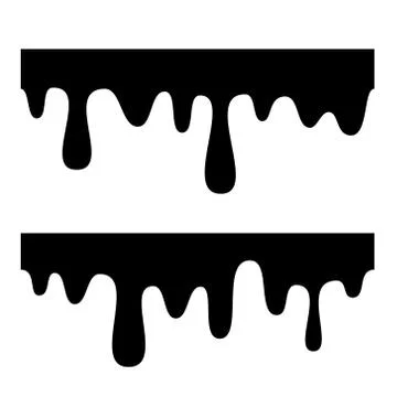 Melted Chocolate Drips Seamless Elements Stockillustratie