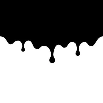 Melted Chocolate Drips Seamless Elements 库存插图
