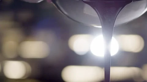 Melted Chocolate Pouring into Shapes Stock Footage 152470111