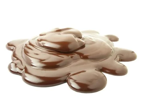 Melted chocolate spill Stock Photos
