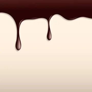 Melted Dark Chocolate Stock Illustration