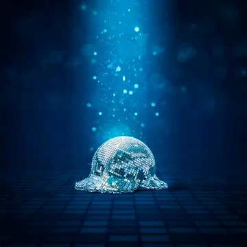 Melted disco ball Illustrazione stock