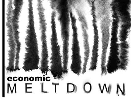 Melted down bar-code 스톡 사진