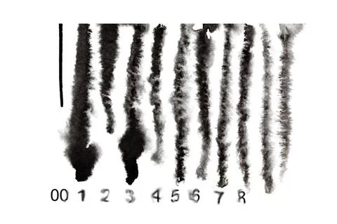 Melted down barcode Melted down barcode. Economic recession concept Copyri... Stock-Fotos