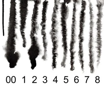 Melted down barcode Stock Photos