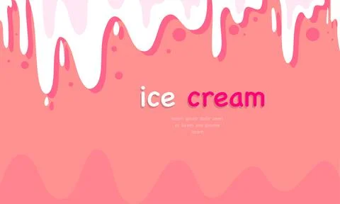Melted flowing ice cream background 스톡 일러스트