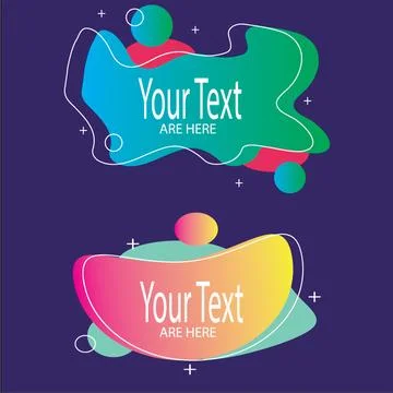 Melted Gradient Text Design Stock Illustration