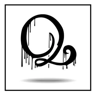 Melted grunge font Stock Illustration