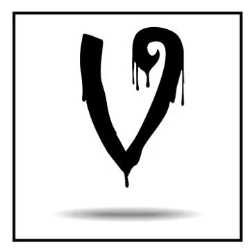 Melted grunge font Stock Illustration