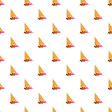 Melted ice cream cone pattern background イラスト素材