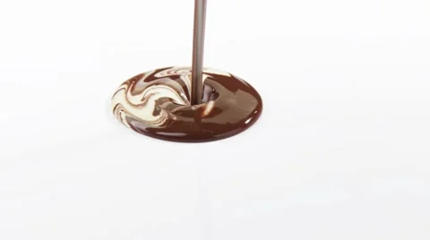 Melted marbled chocolate Stock Footage 8571330