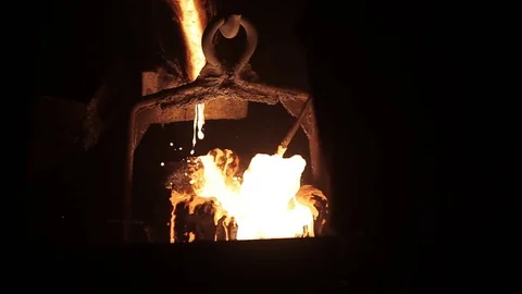 Melted metal Stock Footage 76594999