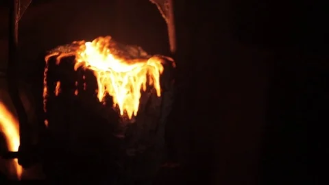 Melted metal Stock Footage 76595026