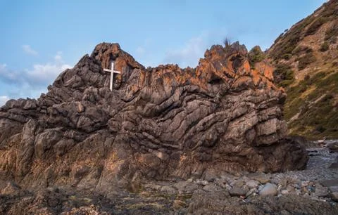 Melted Rock Cross Stock Photos