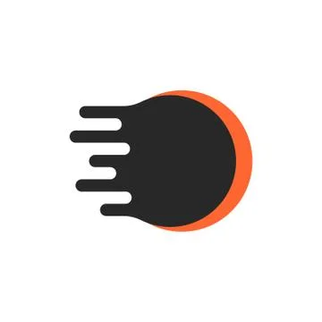 Melted sign of the solar eclipse Stock Illustration