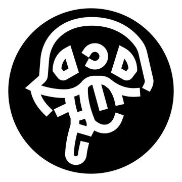 Melting acid typography smiley face icon Stock Illustration