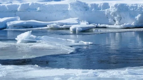 Melting of Arctic ice Stock Footage 74257953