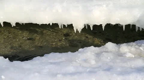 Melting block of ice Stock Footage 10745418