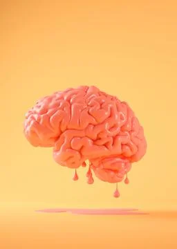 Melting brain Stock Illustration
