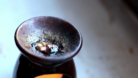 Melting, burning incese crystals 스톡 동영상 70240297