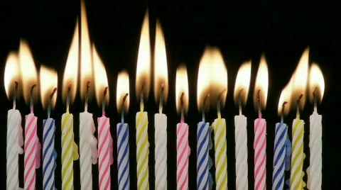 Melting candles on black background  Stock Footage 621623