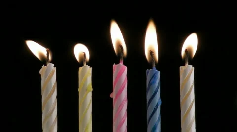 Melting candles on black background Video stock 1847722