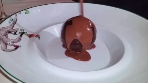 Melting chocolate ball Stock Footage 138191847