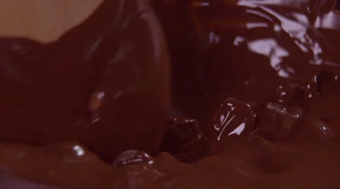 Melting Chocolate close-up Stock Footage 63927143