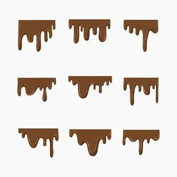 Melting chocolate hand drawn vector illustration Stock Illustration