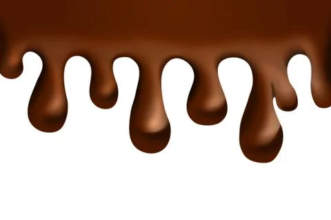 Melting Chocolate on White Background Stock Illustration