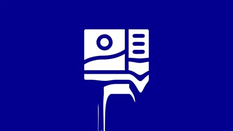 Melting computer screen icon animation with liquid effect Stock Footage 327761814
