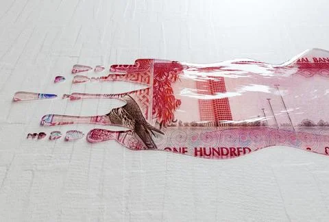 Melting Dripping UAE Dirham Banknote Stock Illustration