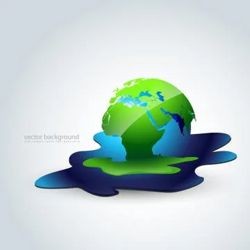 Melting earth Stock Illustration