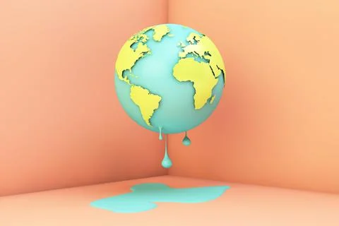 Melting earth Stock Illustration