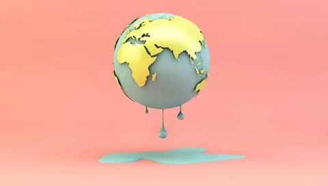 Melting earth Stock Illustration