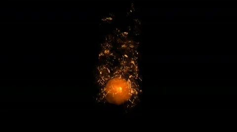 Melting fire ball Stockbeeldmateriaal 376002