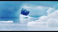 Melting Glacier Floating In Alaskan Glacier Lake Stock Footage