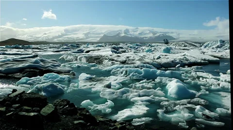 Melting glacier Stock Footage 35124996