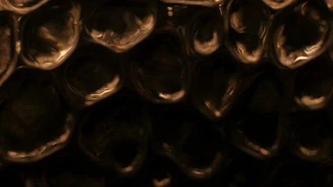 Melting gold with highlights Stock Footage 86280099