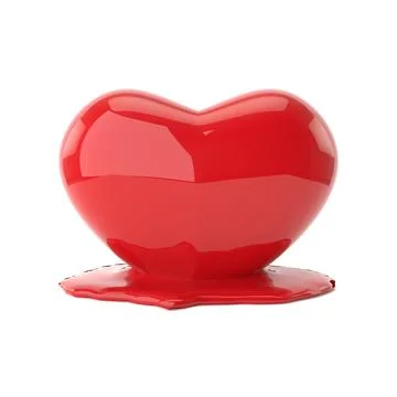 Melting heart. 3D rendering. Stock Illustration