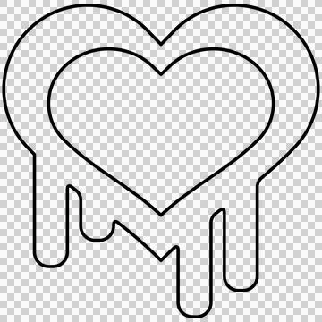 Melting heart Ilustración de archivo
