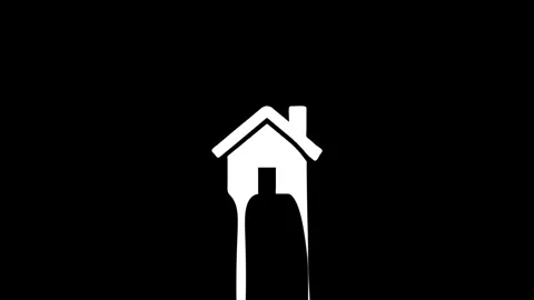 Melting home animation concept of decaying property value Stock Footage 327761459