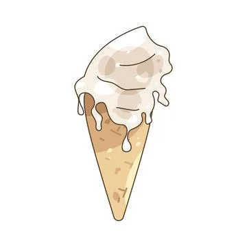 Melting ice cream Ilustración de archivo