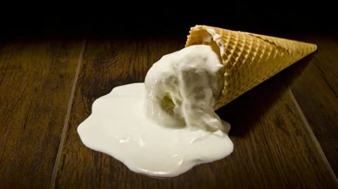 Melting ice cream (timelapse) Stock Footage 10256982