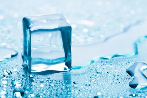 Melting ice cube Stock Photos