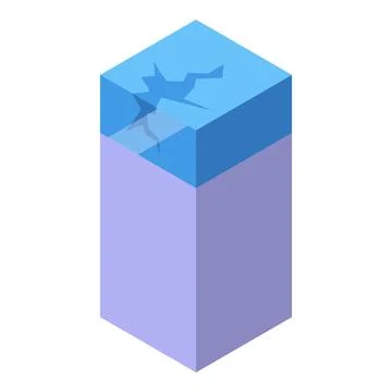 Melting ice cube symbolizing global warming and climate change Stock Illustration