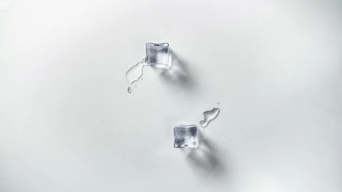 Melting ice cubes moving around. Loader animation Video stock 149587426