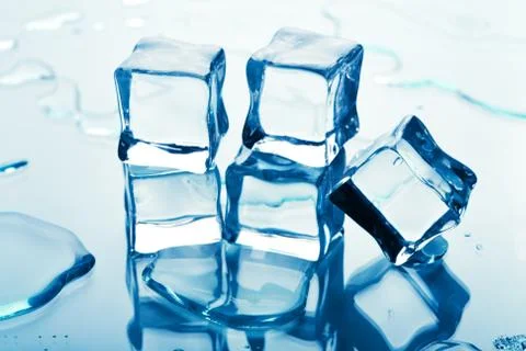 Melting ice cubes Stock Photos