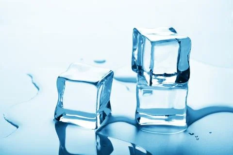 Melting ice cubes Foto stock