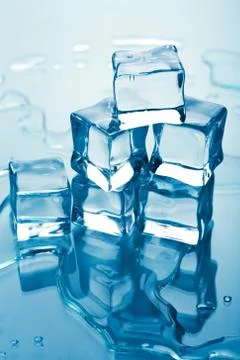 Melting ice cubes Stock Photos